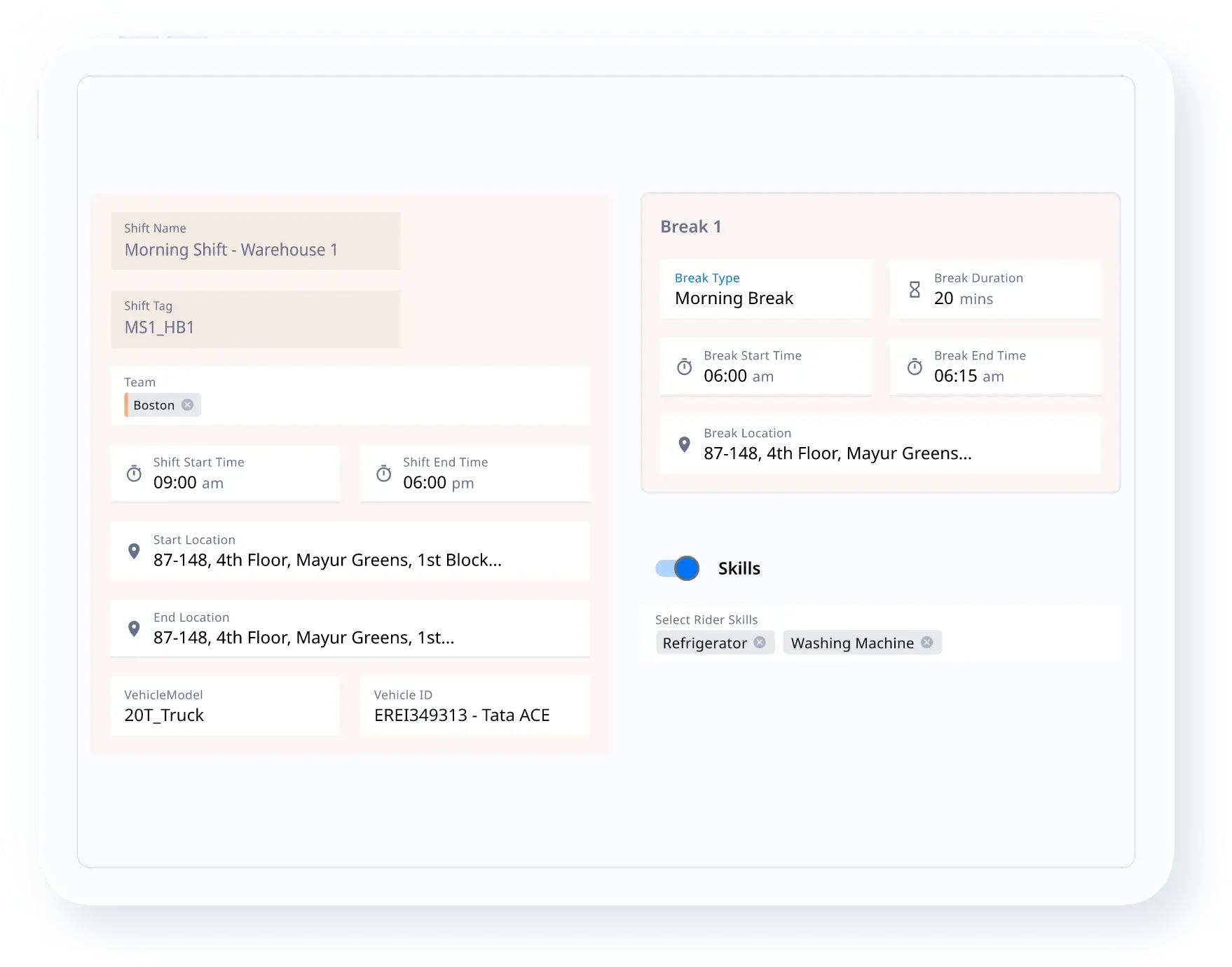 Address & Delivery Slot Verification