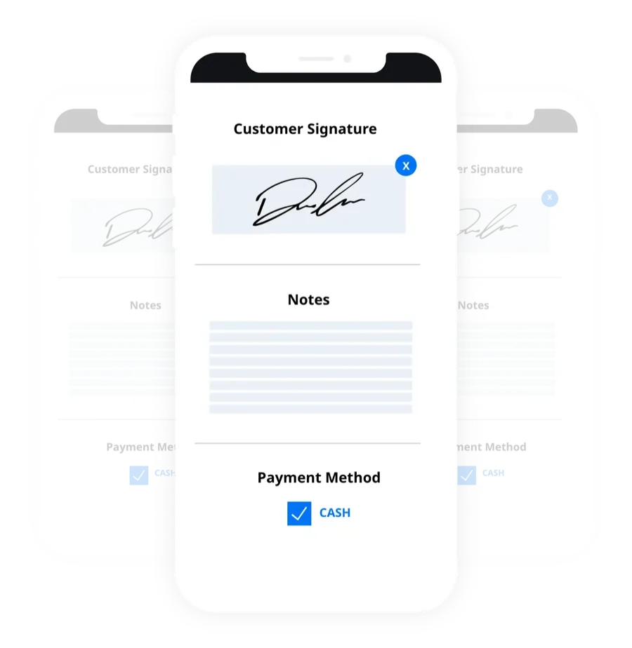 Locus proof of delivery showing electronic signature