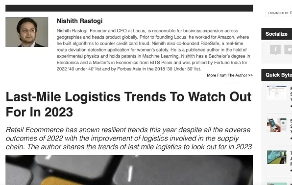 Businessworld Disrupt Last-mile Logistics Trends
