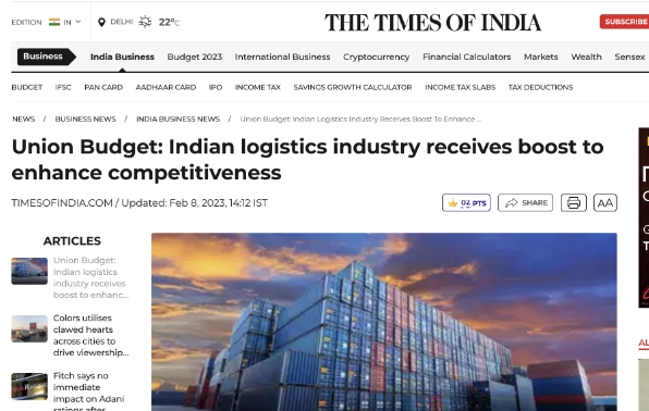 Union Budget: Indian logistics industry boost