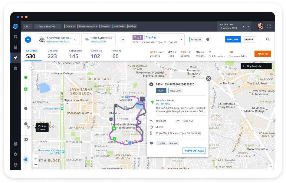 Locus TrackIQ fleet tracking software demo screenshot