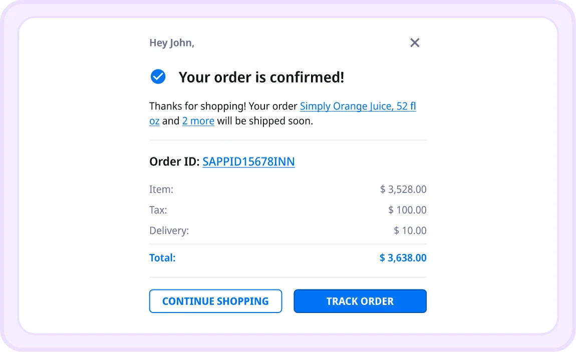 Automatically Keep Customers Informed about Order Statuses