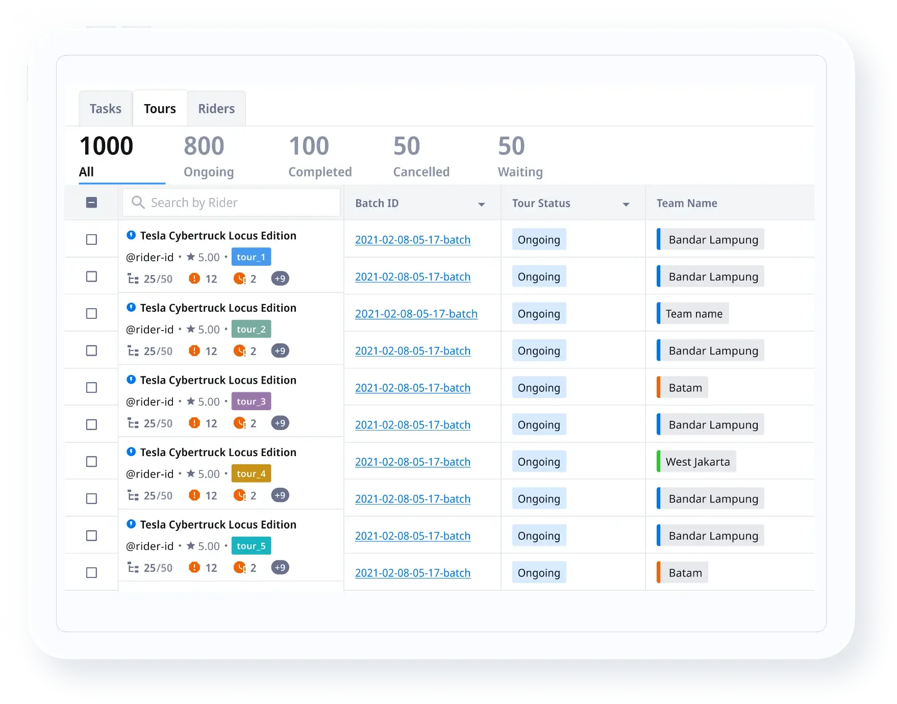 Track and Trace Screenshot