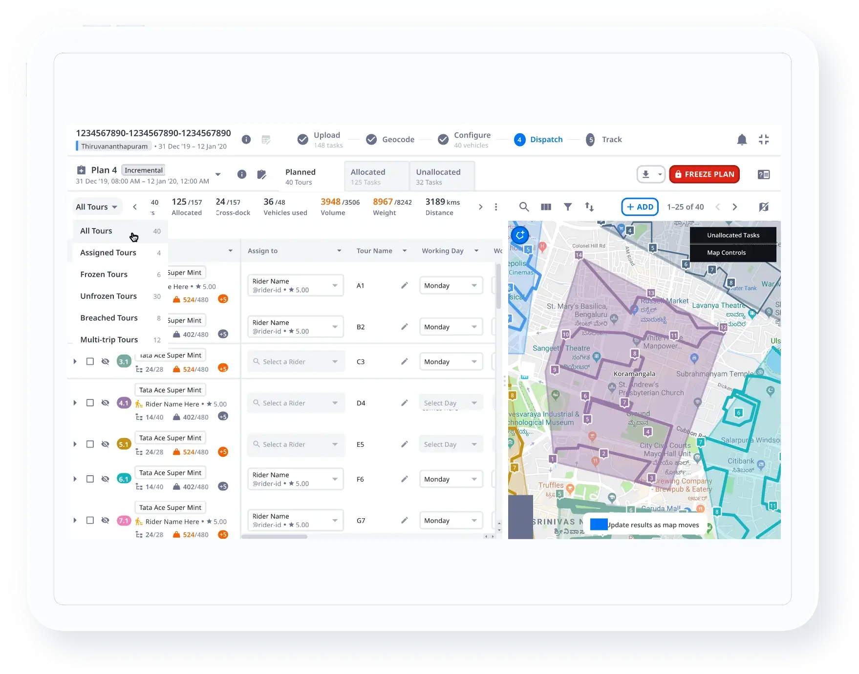reverse logistics dashboard image