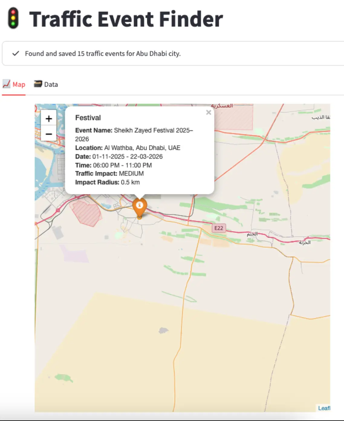 Live Event and Disruption Intelligence Dashboard Image