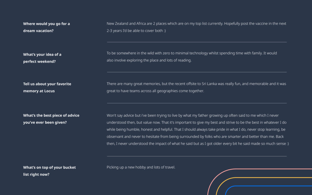 Rapid Fire Q&A - Sreedevi Kaimal