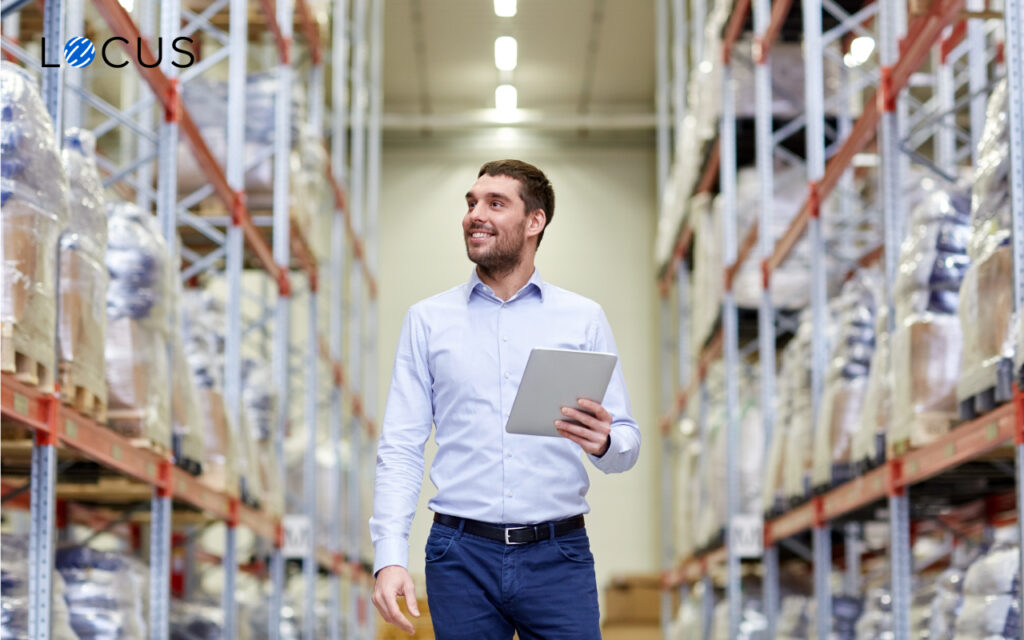 A person is checking the storage unit