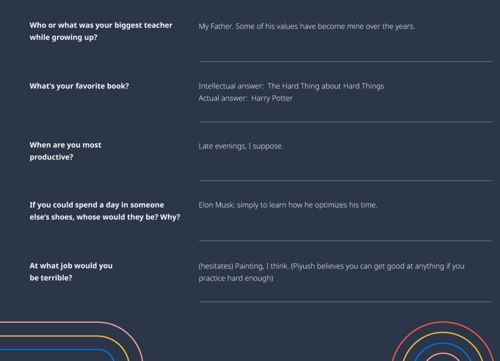 Piyush Sharma answers