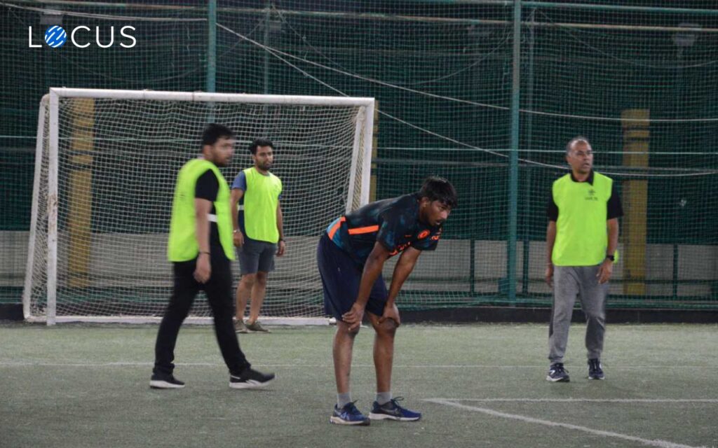 Playing football Playing football at Coolulu Turf Park
