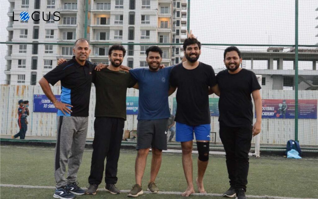 Locus employees Locus employees giving pose at Coolulu Turf Park