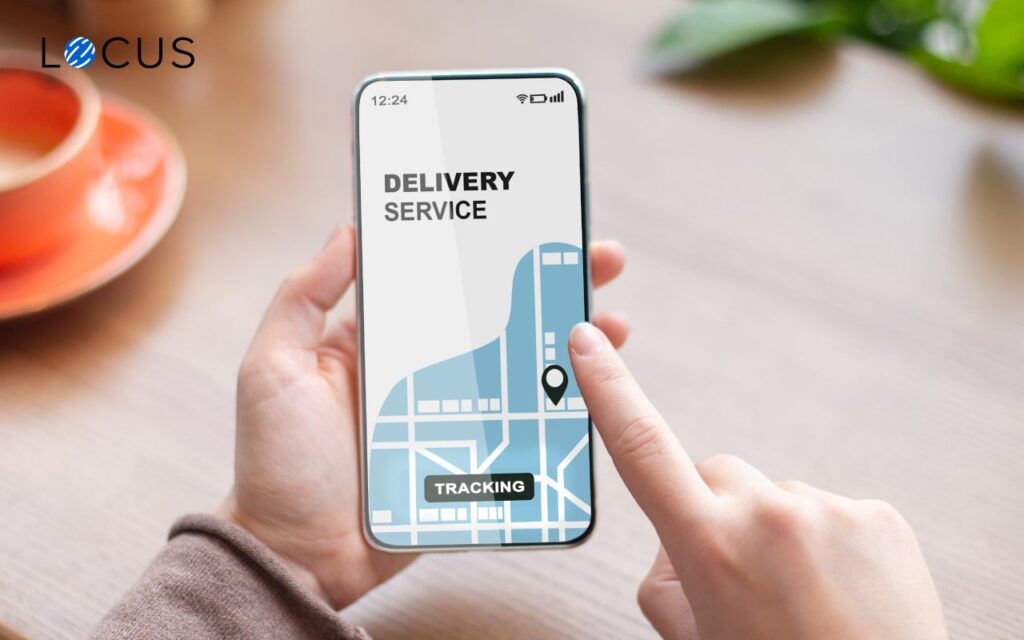 Locus LOTR Application Customer tracking the delivery using fleet tracking software on smartphone