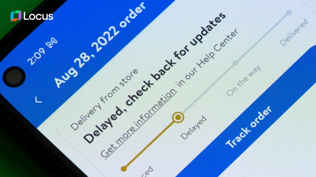 Locus order management software notification