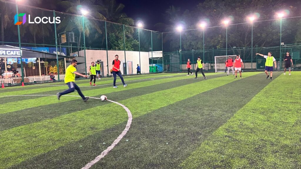 Locus Sports Day Football Players in Field