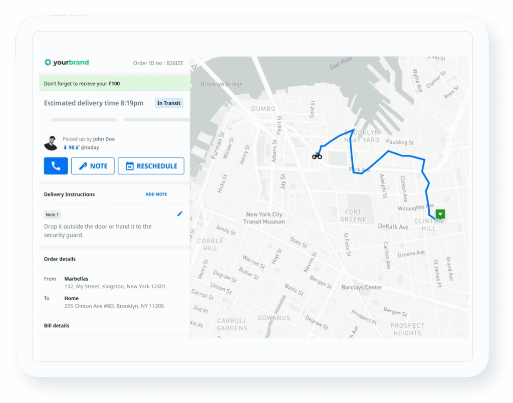 Locus end-to-end visibility in reverse logistics