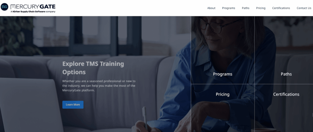 MercuryGate TMS homepage