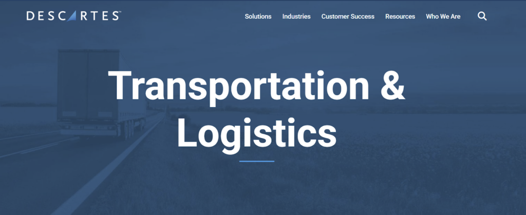 Descartes Systems for transportation and logistics