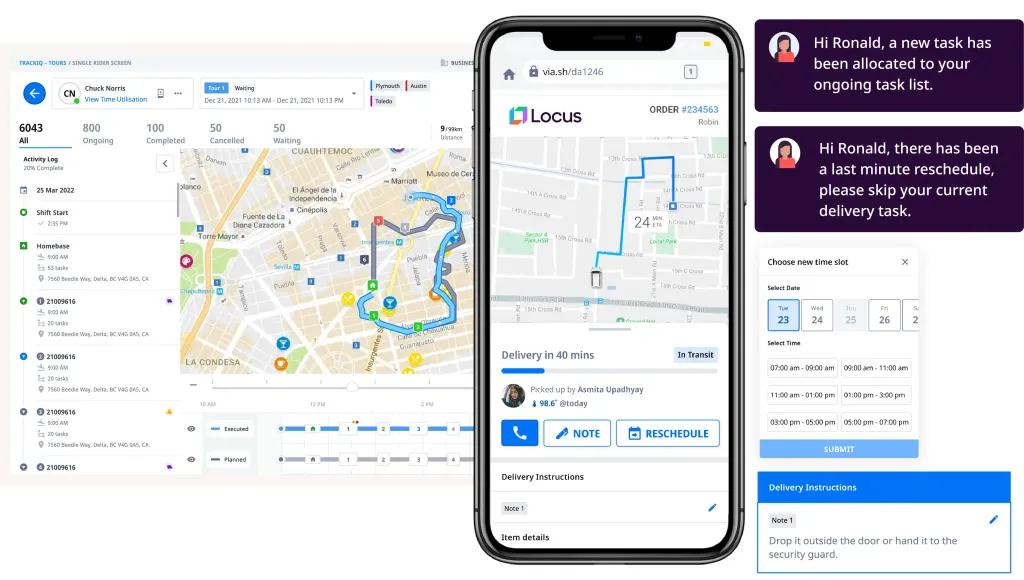 Mobile app screen capturing digital proof of delivery with signature and inventory sync.