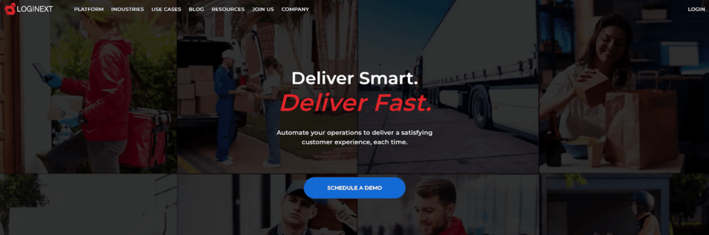 LogiNext Mile homepage
