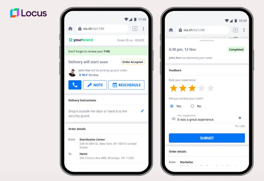 Contactless delivery with ePOD digital signature and OTP validation