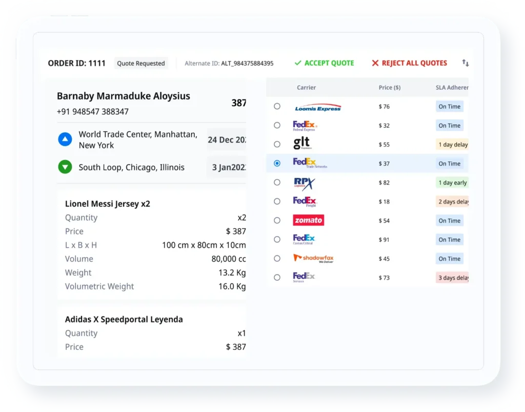 Locus logistics platform coordinating delivery scheduling across fleets and carriers.