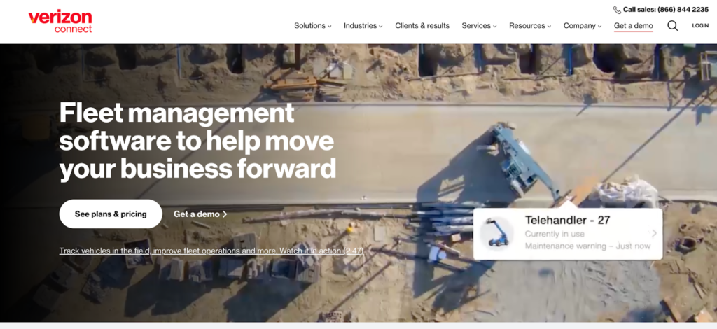 Verizon Connect homepage
