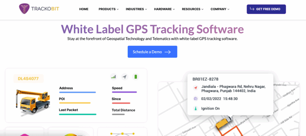 TrackoBit homepage
