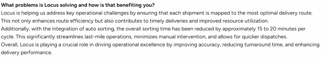 Screenshot of Locus's real-time shipment visibility feature.