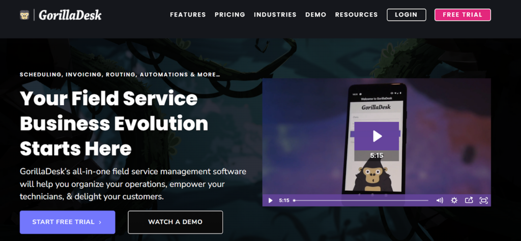 GorillaDesk homepage