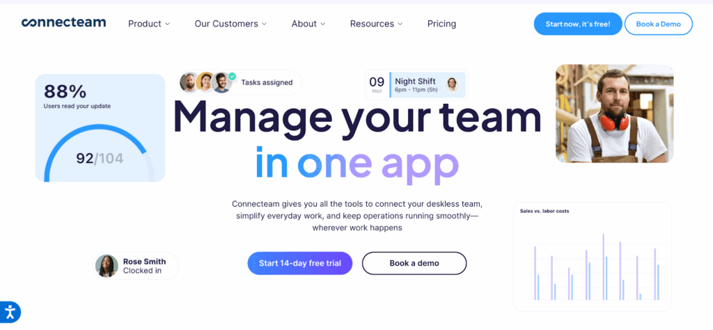 Connecteam homepage