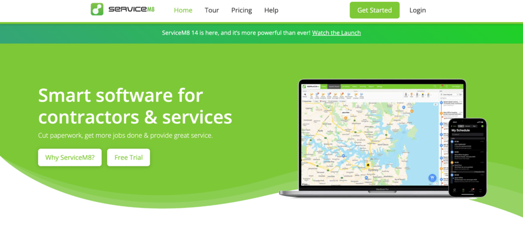 ServiceM8 Homepage