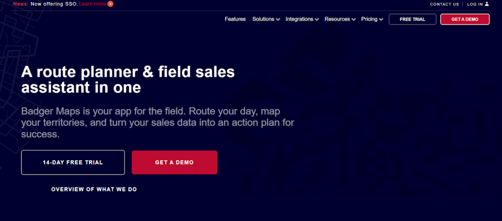 Badger Maps homepage