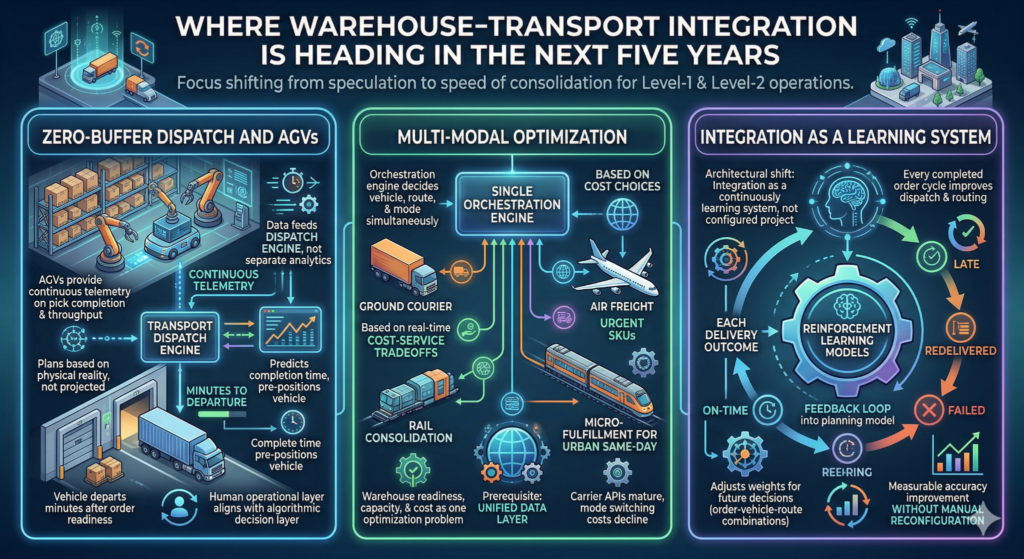 Infographic showing three logistics trends