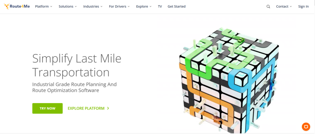 Route4Me route optimization software showing multi-stop routing and driver dispatch for small fleets.