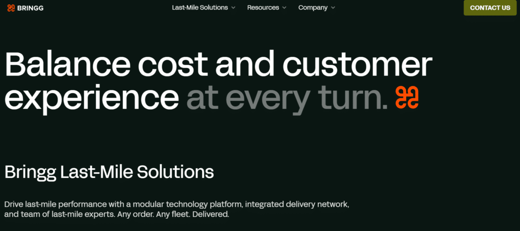 Bringg delivery orchestration platform for retailers.
