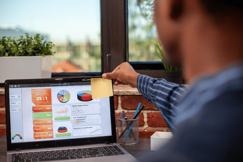 Dashboard view of logistics KPIs