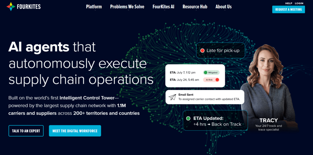 FourKites supply chain visibility platform.